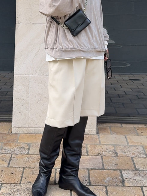 FAUX LEATHER HALF PT /Y251-31008