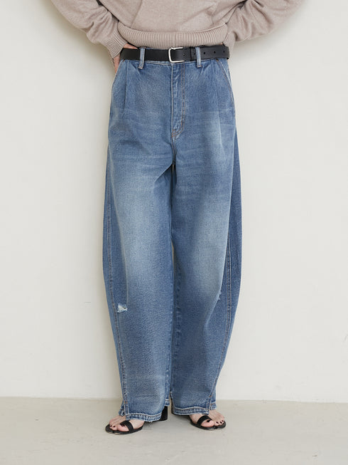 CURVED SEAM DENIM PT / Y234-31041-6