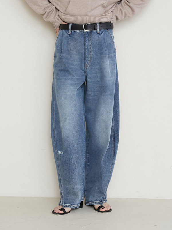 CURVED SEAM DENIM PT / Y234-31041-5
