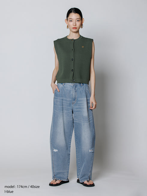 CURVED SEAM DENIM PT / Y234-31041-6