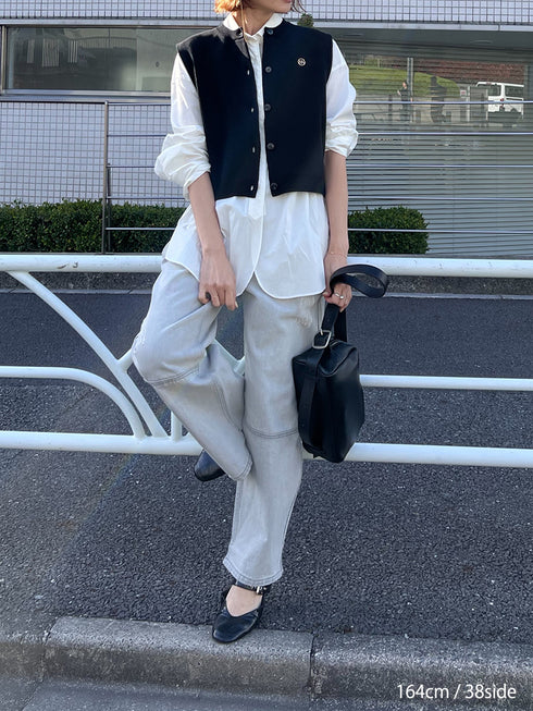 【 予約:5月中旬 】【 限定 】DOUBLE FACE KNIT VEST / Y242-91036-6