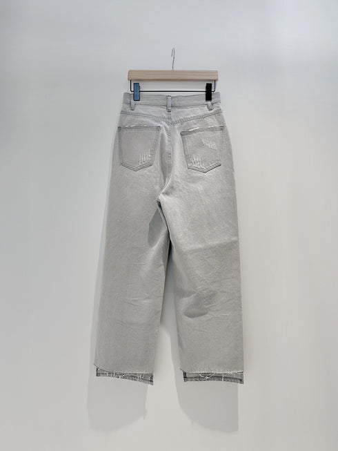 HIGH RISE TUCK WIDE PANTS【 40size 】 / L-GRAY /Y252-31067