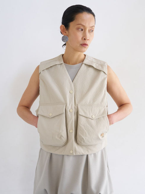 【 予約:9月中旬 】PUFFY MILITARY VEST /Y263-42094