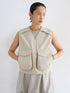 【 予約:9月中旬 】PUFFY MILITARY VEST /Y263-42094