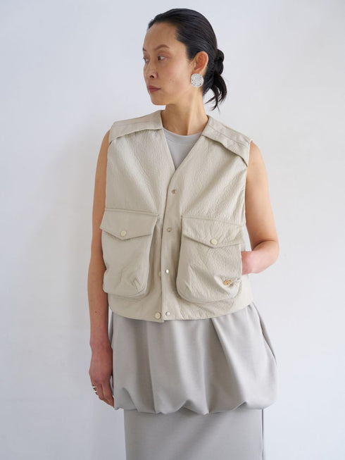 【 予約:9月中旬 】PUFFY MILITARY VEST /Y263-42094
