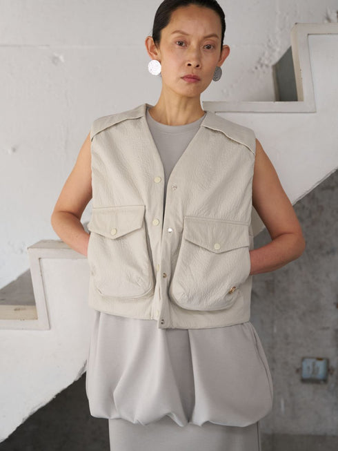 【 予約:9月中旬 】PUFFY MILITARY VEST /Y263-42094