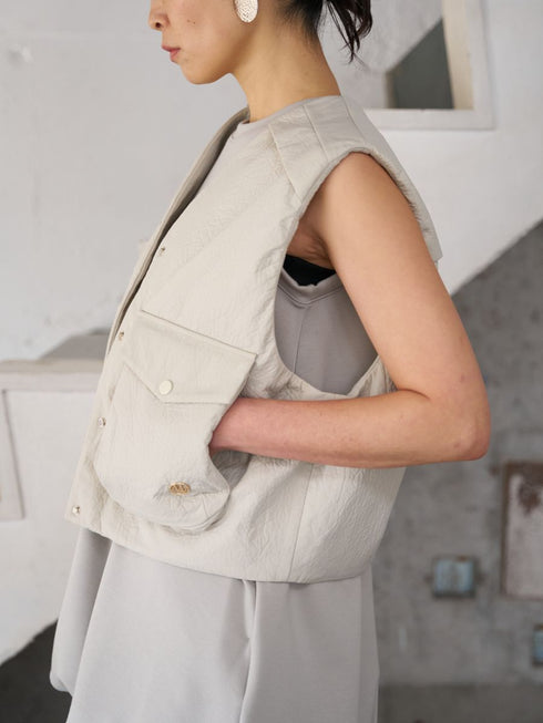 【 予約:9月中旬 】PUFFY MILITARY VEST /Y263-42094