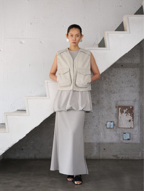 【 予約:9月中旬 】PUFFY MILITARY VEST /Y263-42094