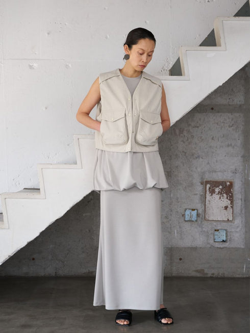 【 予約:9月中旬 】PUFFY MILITARY VEST /Y263-42094