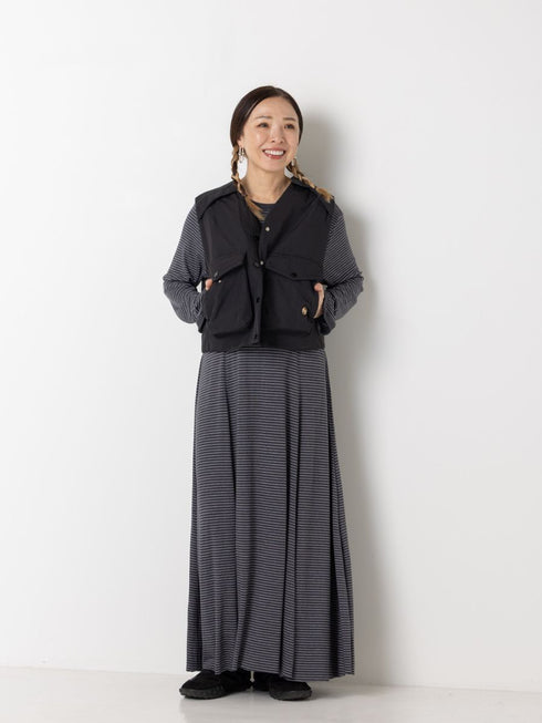 【 予約:9月中旬 】PUFFY MILITARY VEST /Y263-42094