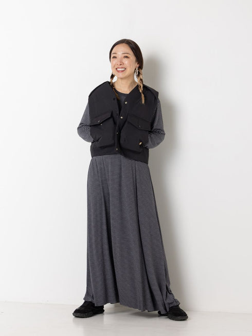 【 予約:9月中旬 】PUFFY MILITARY VEST /Y263-42094