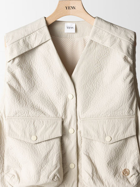 【 予約:9月中旬 】PUFFY MILITARY VEST /Y263-42094