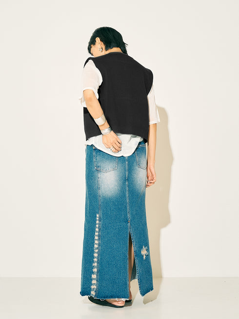 【 限定 】DOUBLE FACE KNIT VEST / Y242-91036-5