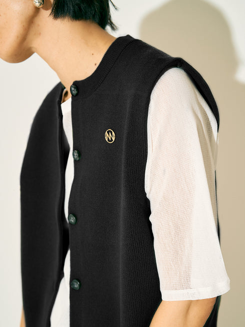 【 限定 】DOUBLE FACE KNIT VEST / Y242-91036-5