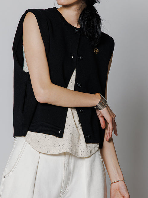 【 限定 】DOUBLE FACE KNIT VEST / Y242-91036-5