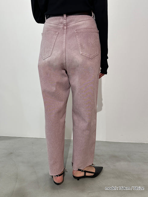 HIGH RISE TUCK WIDE PANTS / PINK /Y252-31064-4