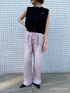 【 予約:4月上旬】HIGH RISE TUCK WIDE PANTS / PINK /Y252-31064-4