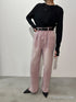 HIGH RISE TUCK WIDE PANTS / PINK /Y252-31064-4