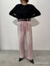 HIGH RISE TUCK WIDE PANTS / PINK /Y252-31064-4