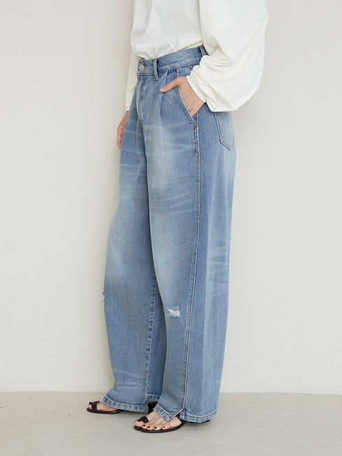 CURVED SEAM DENIM PT / Y234-31041-4
