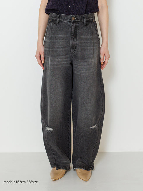 CURVED SEAM DENIM PT / GRAY / Y243-31082