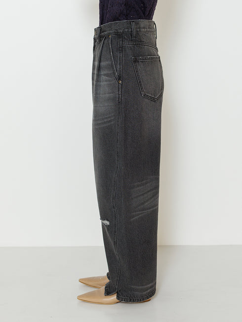 CURVED SEAM DENIM PT / GRAY / Y243-31082
