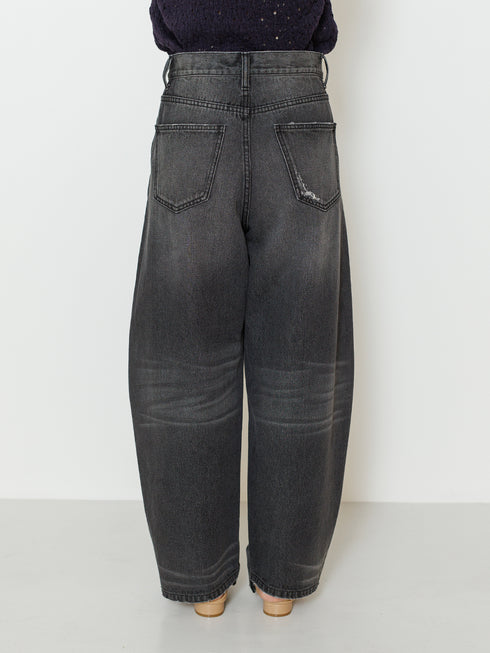 CURVED SEAM DENIM PT / GRAY / Y243-31082