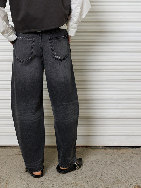 CURVED SEAM DENIM PT / GRAY / Y243-31082