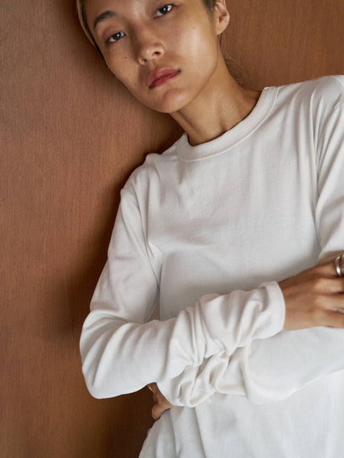 COTTON RIB LONG TEE /Y244-81090-5