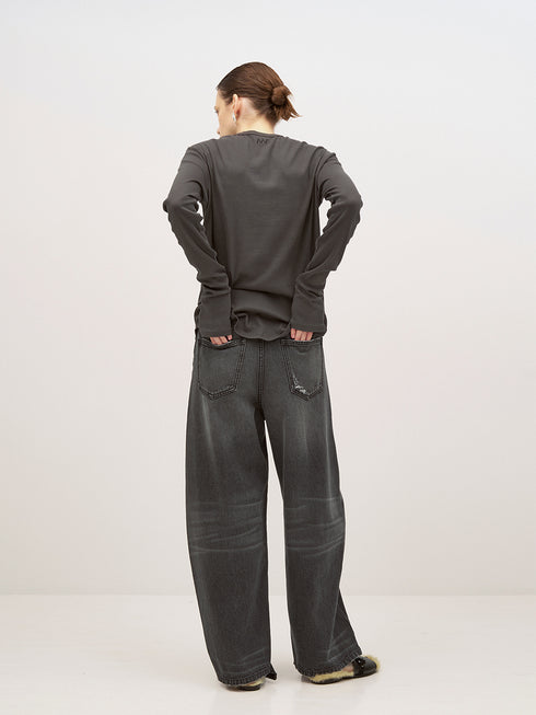 COTTON RIB LONG TEE /Y244-81090-5