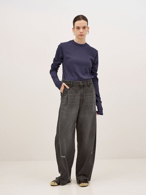 COTTON RIB LONG TEE /Y244-81090-5