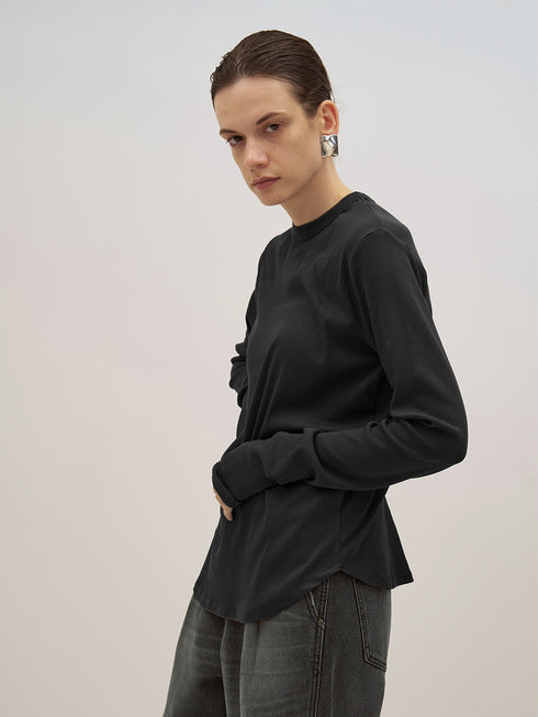 【 予約:6月中旬 】COTTON RIB LONG TEE / Y263-81105