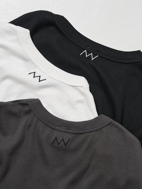 COTTON RIB LONG TEE /Y244-81090-5