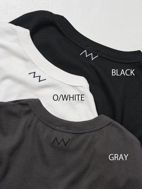 COTTON RIB LONG TEE /Y244-81090-5