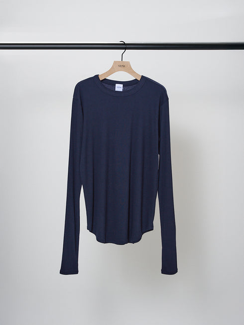 COTTON RIB LONG TEE /Y244-81090-5