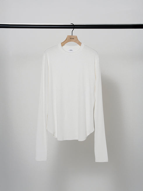 COTTON RIB LONG TEE /Y244-81090-5