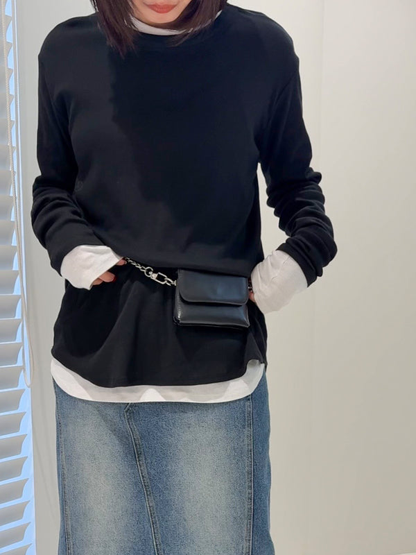 【 予約:6月中旬 】COTTON RIB LONG TEE / Y263-81105