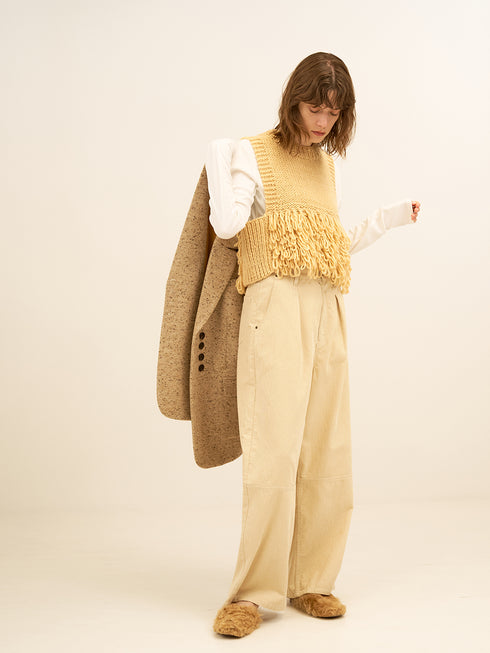 LOOP HAND KNIT VEST / Y244-98110