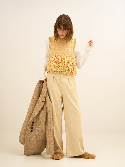 LOOP HAND KNIT VEST / Y244-98110