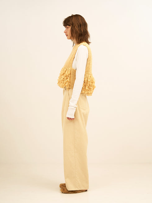 LOOP HAND KNIT VEST / Y244-98110