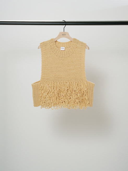 LOOP HAND KNIT VEST / Y244-98110
