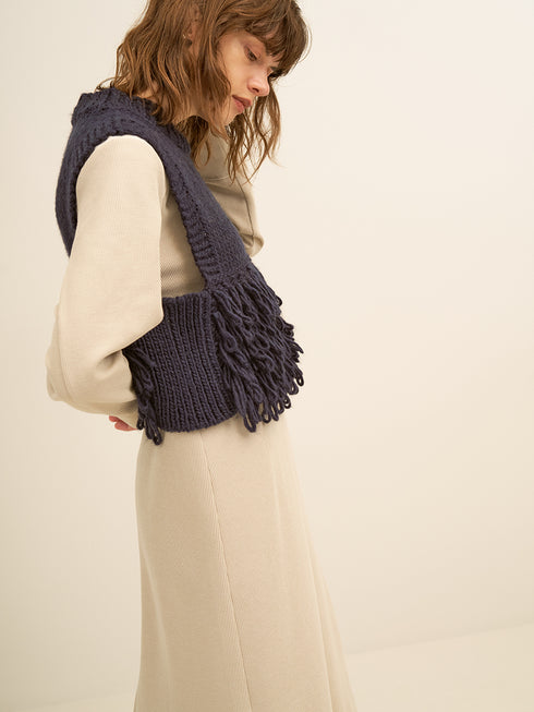 LOOP HAND KNIT VEST / Y244-98110