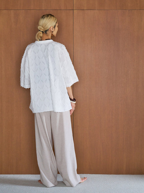 LINEN MIX PAJAMA PT /Y251-31012