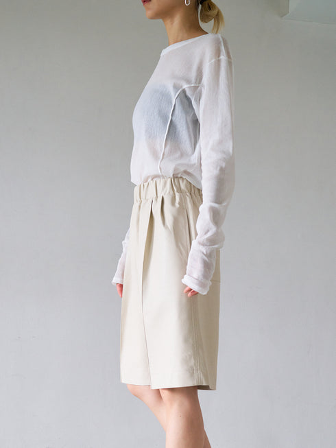 FAUX LEATHER HALF PT /Y251-31008