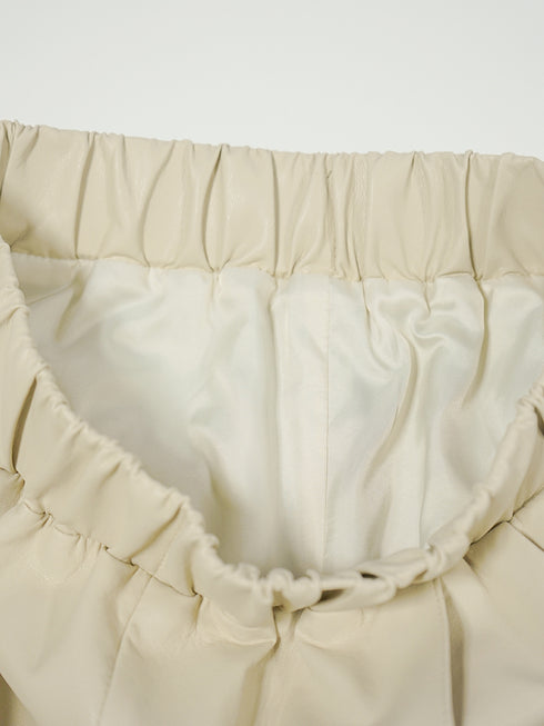 FAUX LEATHER HALF PT /Y251-31008