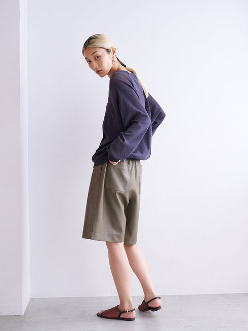 FAUX LEATHER HALF PT /Y251-31008