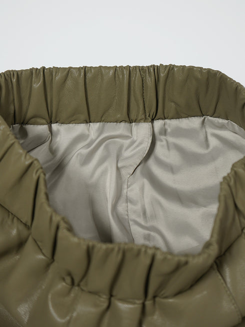 FAUX LEATHER HALF PT /Y251-31008