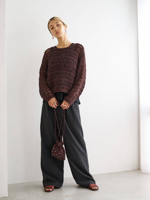 LINEN MIX PAJAMA PT /Y251-31012