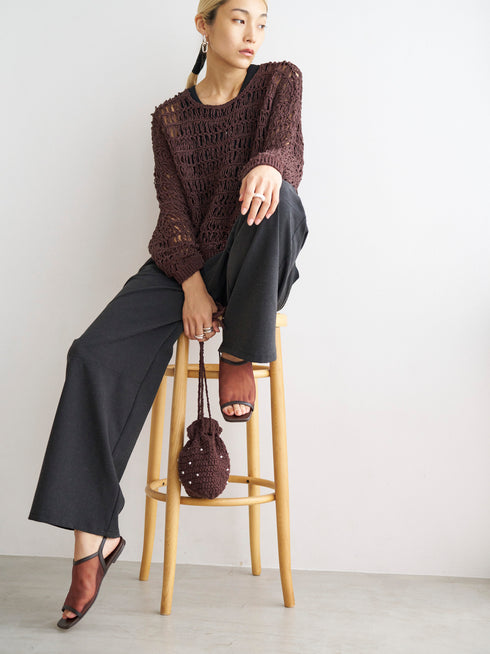 HAND KNIT POUCH /Y251-08019