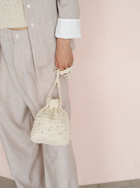 HAND KNIT POUCH /Y251-08019